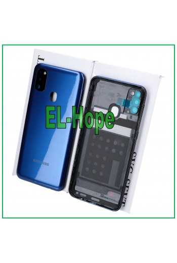SCOCCA POSTERIORE ORIGINALE SAMSUNG GALAXY M21 SM-M215F BACK COVER VETRO BLU
