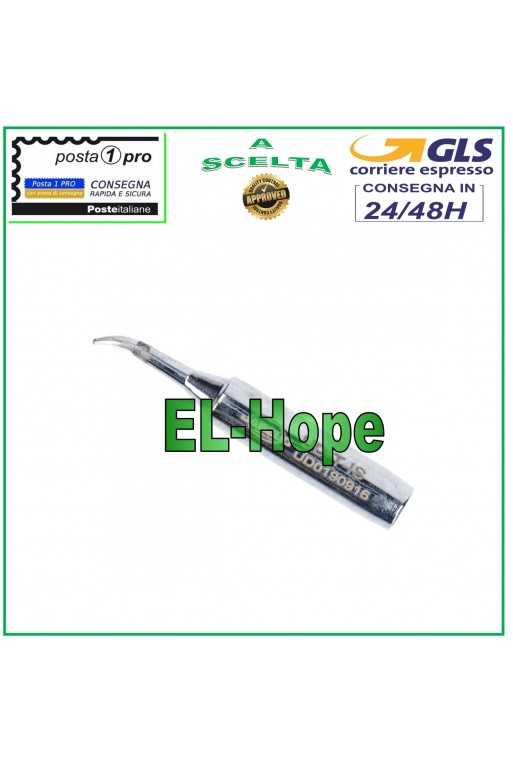 PUNTA RICAMBIO CURVA UD-T-IS METALLO PER STILO STAZIONE SALDANTE SALDATORE 0.2MM PUNTA RICAMBIO CURVA UD-T-IS METALLO PER STILO STAZIONE SALDANTE SALDATORE 0.2MM