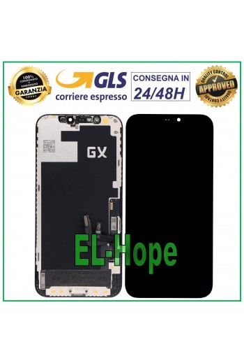 DISPLAY LCD OLED PER APPLE IPHONE 12 /12 PRO TOUCH SCREEN VETRO GX ORIGINALE