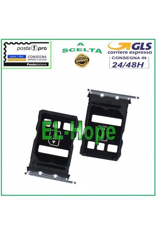 SLOT CARRELLO VANO SCHEDA NANO SIM PER HUAWEI P40 ANA-LX9 LX4 NX9 BIANCO SILVER SLOT CARRELLO VANO SCHEDA NANO SIM PER HUAWEI P40 ANA-LX9 LX4 NX9 BIANCO SILVER