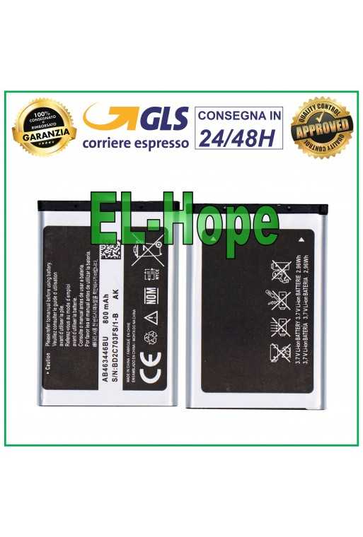 BATTERIA AB463446BU PER SAMSUNG GALAXY GT E1190 E1150 E1120 E250 E1270 800 mAh