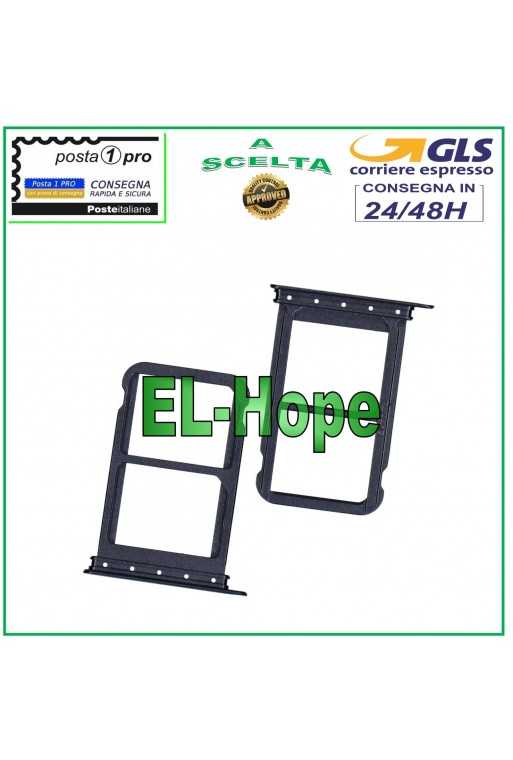 SLOT CARRELLO VANO LETTORE SCHEDA SIM + MICRO SD HUAWEI P20 PRO CLT-L09 L29 NERO SLOT CARRELLO VANO LETTORE SCHEDA SIM + MICRO SD HUAWEI P20 PRO CLT-L09 L29 NERO