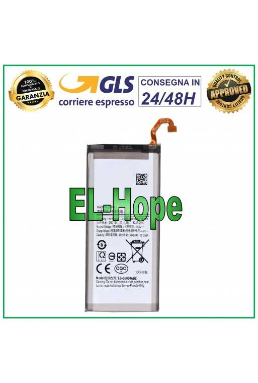 BATTERIA EB-BJ800ABE PER SAMSUNG GALAXY A6 2018 SM-A600F 3000 mAh BATTERY PILA BATTERIA EB-BJ800ABE PER SAMSUNG GALAXY A6 2018 SM-A600F 3000 mAh BATTERY PILA