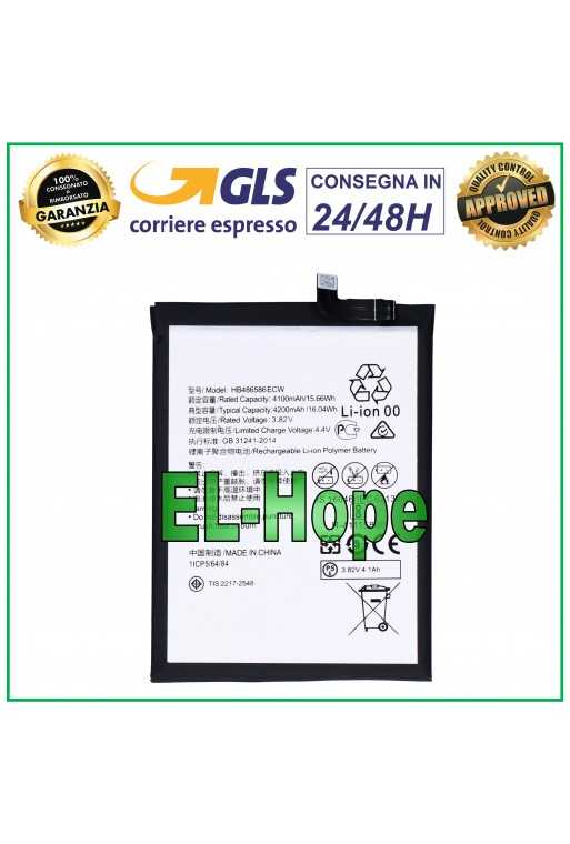 BATTERIA HB486586ECW PER HUAWEI MATE 30 / P40 LITE / NOVA 6 SE / NOVA 7i BATTERY BATTERIA HB486586ECW PER HUAWEI MATE 30 / P40 LITE / NOVA 6 SE / NOVA 7i BATTERY