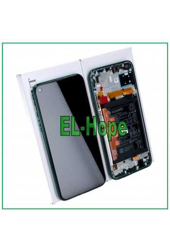 DISPLAY LCD ORIGINALE TOUCH + BATTERIA HUAWEI P40 LITE JNY-L21A LX1 VERDE GREEN