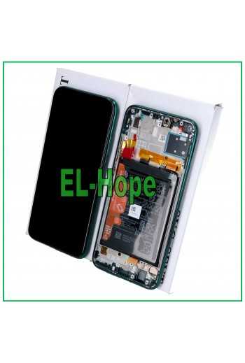 DISPLAY LCD ORIGINALE TOUCH + BATTERIA HUAWEI P40 LITE JNY-L21A LX1 VERDE GREEN