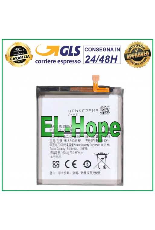 BATTERIA EB-BA405ABE PER SAMSUNG GALAXY A40 SM-A405F 3100 mAh PARI ORIGINALE BATTERIA EB-BA405ABE PER SAMSUNG GALAXY A40 SM-A405F 3100 mAh PARI ORIGINALE