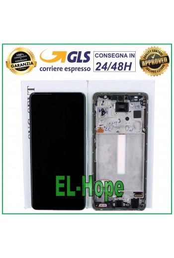DISPLAY LCD TOUCH ORIGINALE SAMSUNG GALAXY A52S SM A528 A528B FRAME GREEN VERDE