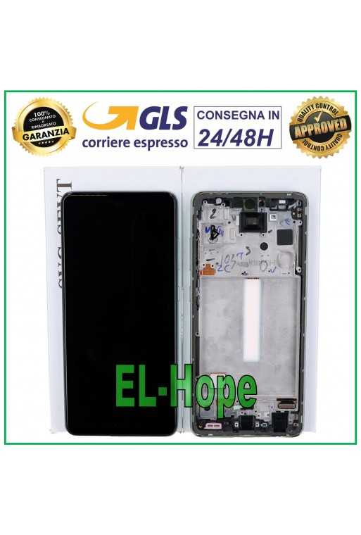 DISPLAY LCD TOUCH ORIGINALE SAMSUNG GALAXY A52S SM A528 A528B FRAME GREEN VERDE DISPLAY LCD TOUCH ORIGINALE SAMSUNG GALAXY A52S SM A528 A528B FRAME GREEN VERDE