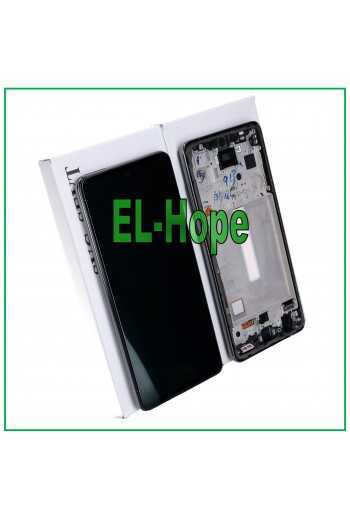 DISPLAY LCD TOUCH ORIGINALE 100% SAMSUNG GALAXY A52S 5G SM A528 A528B FRAME NERO