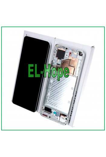 DISPLAY LCD ORIGINALE + FRAME XIAOMI MI 11 5G M2011K2G TOUCH SCREEN VETRO SILVER