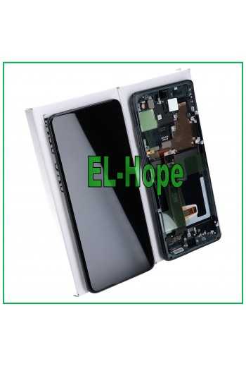 DISPLAY LCD FRAME ORIGINALE SAMSUNG GALAXY S20 ULTRA SM-G988 TOUCH SCREEN NERO