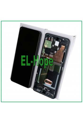 DISPLAY LCD FRAME ORIGINALE SAMSUNG GALAXY S20 ULTRA SM-G988 TOUCH SCREEN NERO