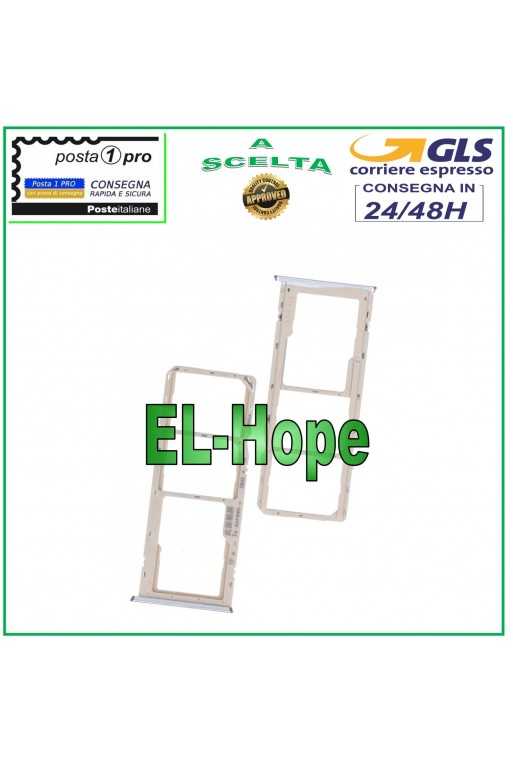 SLOT CARRELLO VANO SIM SCHEDA MICRO SD OPPO A15 CPH2185 / A15S CPH2179 SILVER SLOT CARRELLO VANO SIM SCHEDA MICRO SD OPPO A15 CPH2185 / A15S CPH2179 SILVER