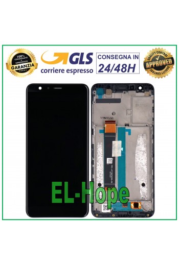 DISPLAY LCD FRAME PER ASUS ZENFONE MAX PLUS X018DC X018D ZB570 TL TOUCH NERO