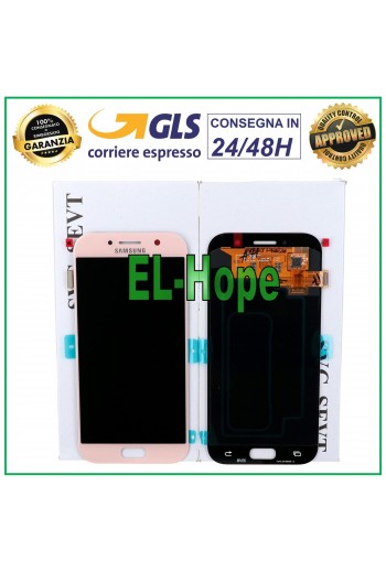 DISPLAY LCD ORIGINALE SAMSUNG GALAXY A5 2017 SM-A520F DS TOUCH SCREEN VETRO ROSA