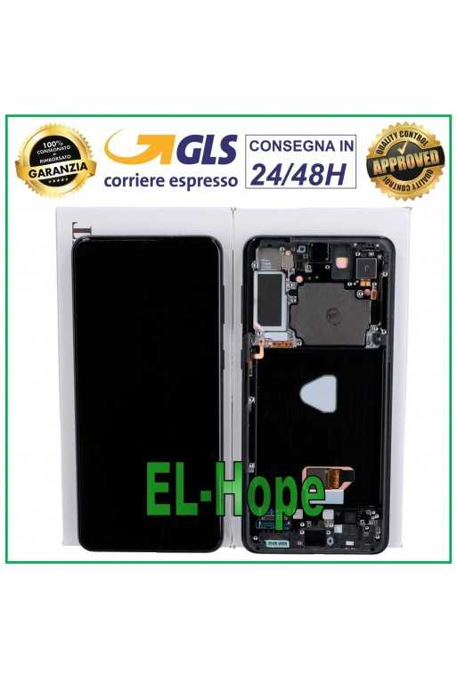 DISPLAY LCD ORIGINALE FRAME SAMSUNG GALAXY S21+ PLUS SM-G996 TOUCH SCREEN NERO DISPLAY LCD ORIGINALE FRAME SAMSUNG GALAXY S21+ PLUS SM-G996 TOUCH SCREEN NERO