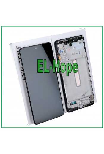 DISPLAY LCD TOUCH ORIGINALE SAMSUNG GALAXY M52S 5G 2021 SM M526 M526B FRAME NERO