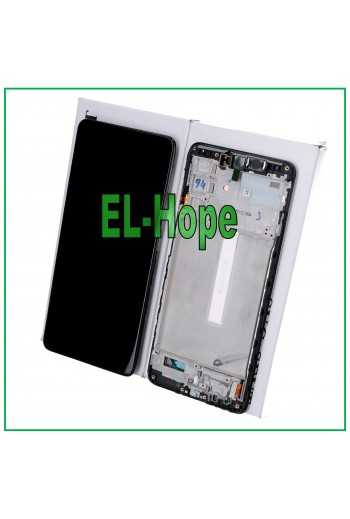 DISPLAY LCD TOUCH ORIGINALE SAMSUNG GALAXY M52S 5G 2021 SM M526 M526B FRAME NERO