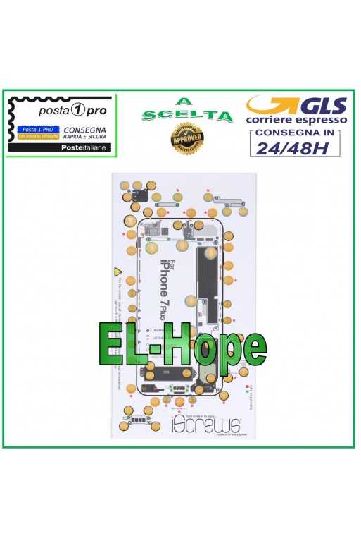 ISCREWS MAPPA ALLOGGIO VITI PAD ILLUSTRATO PER SMONTAGGIO APPLE IPHONE 7 PLUS ISCREWS MAPPA ALLOGGIO VITI PAD ILLUSTRATO PER SMONTAGGIO APPLE IPHONE 7 PLUS