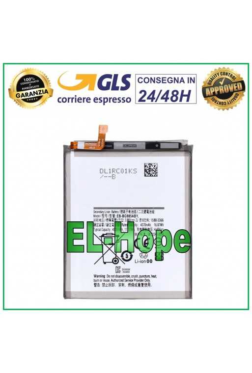 BATTERIA EB-BG985ABY SAMSUNG GALAXY S20 PLUS SM G985 G986 4500mAh PARI ORIGINALE BATTERIA EB-BG985ABY SAMSUNG GALAXY S20 PLUS SM G985 G986 4500mAh PARI ORIGINALE
