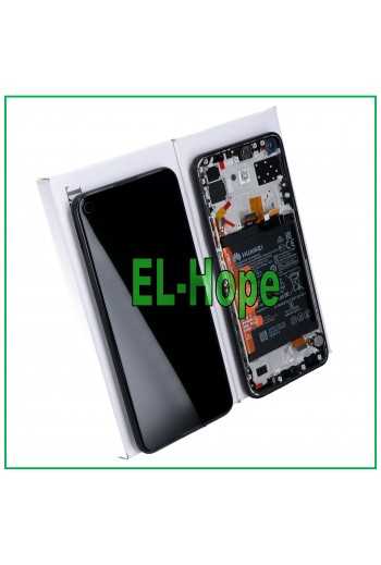 DISPLAY LCD ORIGINALE + FRAME E BATTERIA HUAWEI P40 LITE 5G CDY-NX9A TOUCH NERO