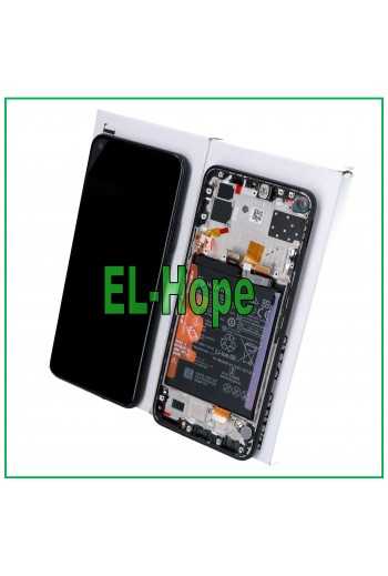 DISPLAY LCD ORIGINALE + FRAME E BATTERIA HUAWEI P40 LITE 5G CDY-NX9A TOUCH NERO