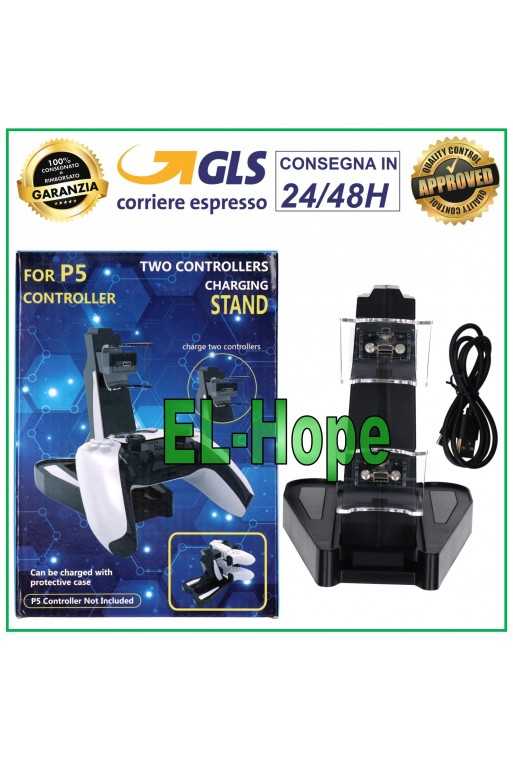 STAND DI CARICA VERTICALE SUPPORTO CONTROLLER JOYSTICK PER PLAYSTATION 5 PS5 STAND DI CARICA VERTICALE SUPPORTO CONTROLLER JOYSTICK PER PLAYSTATION 5 PS5