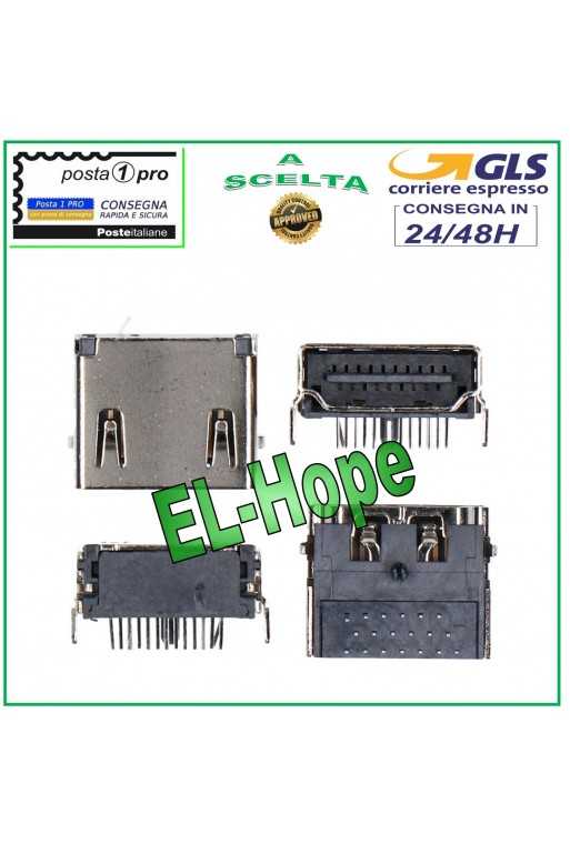 PORTA HDMI CONNETTORE SOCKET RICAMBIO PS3 PLAYSTATION 3 SLIM CECH 2000 2001 2005 PORTA HDMI CONNETTORE SOCKET RICAMBIO PS3 PLAYSTATION 3 SLIM CECH 2000 2001 2005