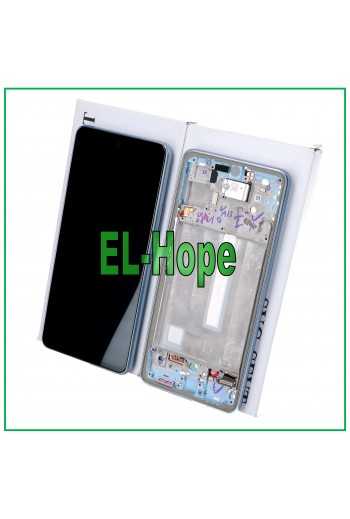 DISPLAY LCD + FRAME ORIGINALE SAMSUNG GALAXY A53 5G 2022 SM A536 A536B TOUCH BLU