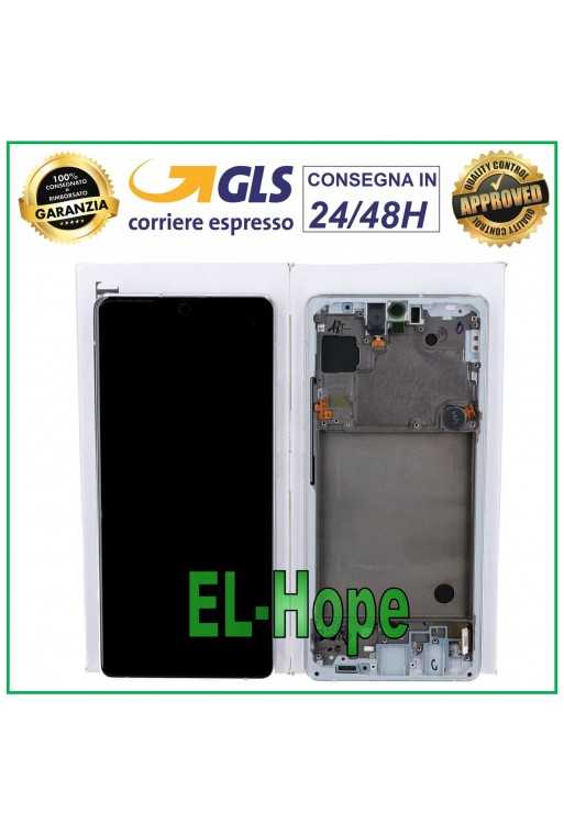 DISPLAY LCD + TOUCH ORIGINALE SAMSUNG GALAXY A71 5G SM-A716 A716F FRAME SILVER DISPLAY LCD + TOUCH ORIGINALE SAMSUNG GALAXY A71 5G SM-A716 A716F FRAME SILVER