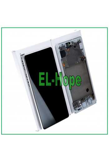 DISPLAY LCD + TOUCH ORIGINALE SAMSUNG GALAXY A71 5G SM-A716 A716F FRAME SILVER