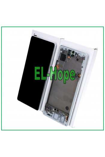 DISPLAY LCD + TOUCH ORIGINALE SAMSUNG GALAXY A71 5G SM-A716 A716F FRAME SILVER