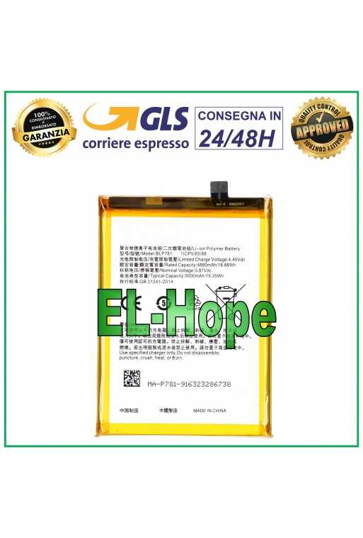 BATTERIA BLP781 PER OPPO A72 PDYM20 5G 2020 CPH2067 / A92 CPH2059 5000 mAh