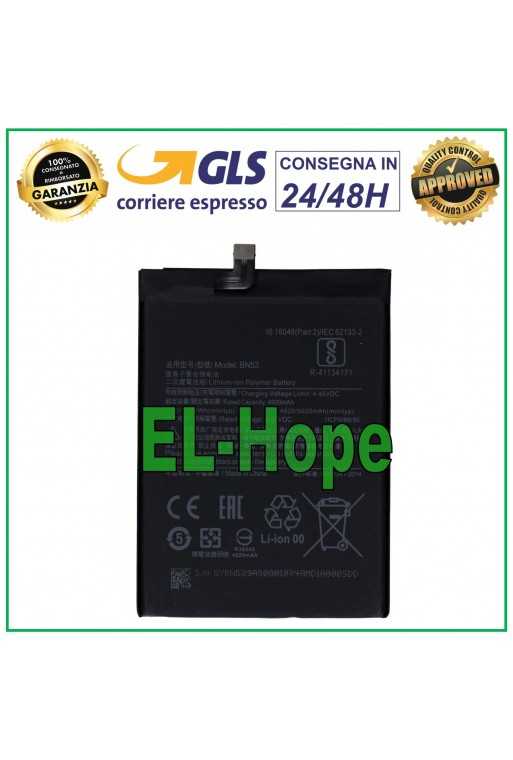 BATTERIA BN53 PER XIAOMI REDMI NOTE 9S M2003J6 M2003J6A1G 5020mAh PARI ORIGINALE BATTERIA BN53 PER XIAOMI REDMI NOTE 9S M2003J6 M2003J6A1G 5020mAh PARI ORIGINALE