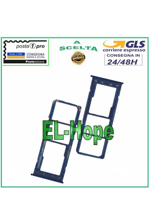 SLOT CARRELLO VANO SCHEDA NANO SIM CARD SD SAMSUNG GALAXY A10 SM A105 F/DS BLU SLOT CARRELLO VANO SCHEDA NANO SIM CARD SD SAMSUNG GALAXY A10 SM A105 F/DS BLU