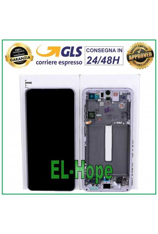 DISPLAY LCD FRAME ORIGINALE SAMSUNG GALAXY S21 FE SM-G990B TOUCH SCREEN VIOLA