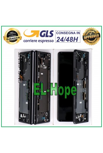 DISPLAY LCD ORIGINALE 100% SAMSUNG GALAXY Z FOLD 2 5G 2020 SM-F916 TOUCH NERO