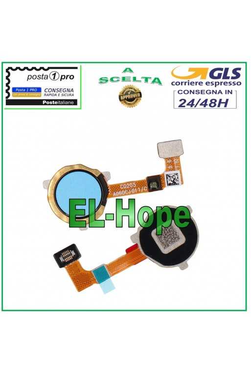 FLAT TASTO IMPRONTA DIGITALE FINGERPRINT OPPO A53 2020 A53S CPH2127 CPH2135 BLU FLAT TASTO IMPRONTA DIGITALE FINGERPRINT OPPO A53 2020 A53S CPH2127 CPH2135 BLU